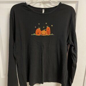 Long sleeve Halloween shirt extra large black